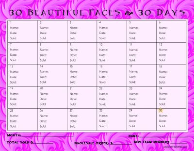 30 faces printable